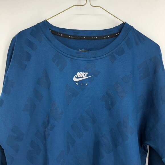 Nike Air blue midlayer DriFit crew long sleeve running  top size M - Picture 3 of 16